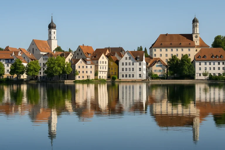 Bad Waldsee - Idyllischer Seeort im Sonnenschein