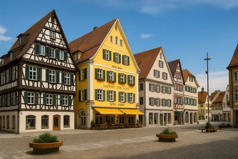 Bunter Marktplatz in Biberach