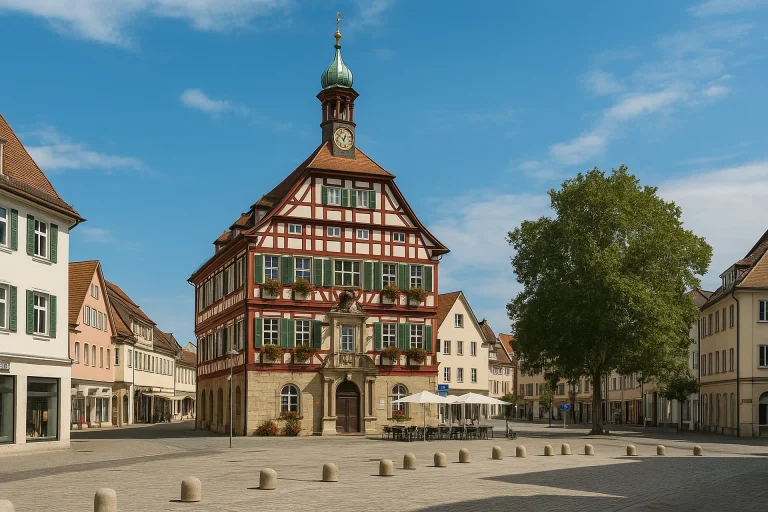 Göppingen - Historischer Marktplatz mit Rathaus