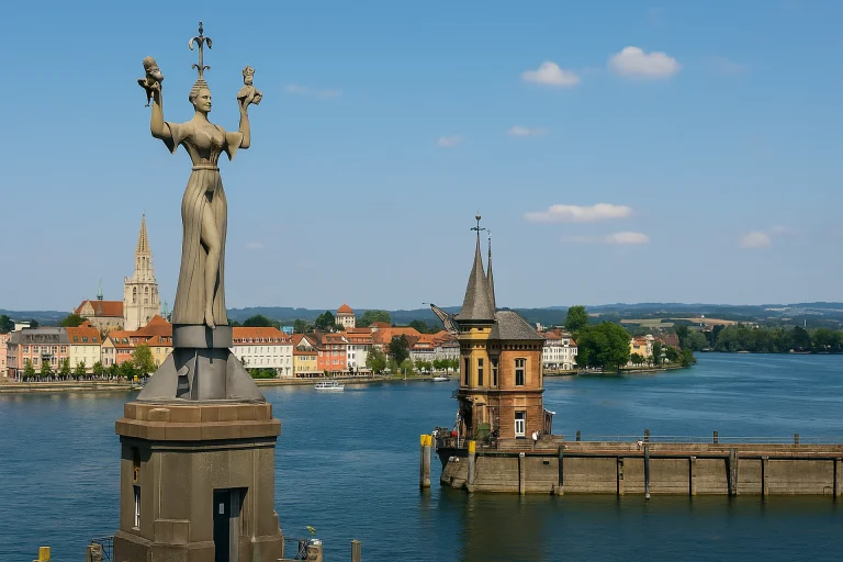 Imperia und Hafen in Konstanz