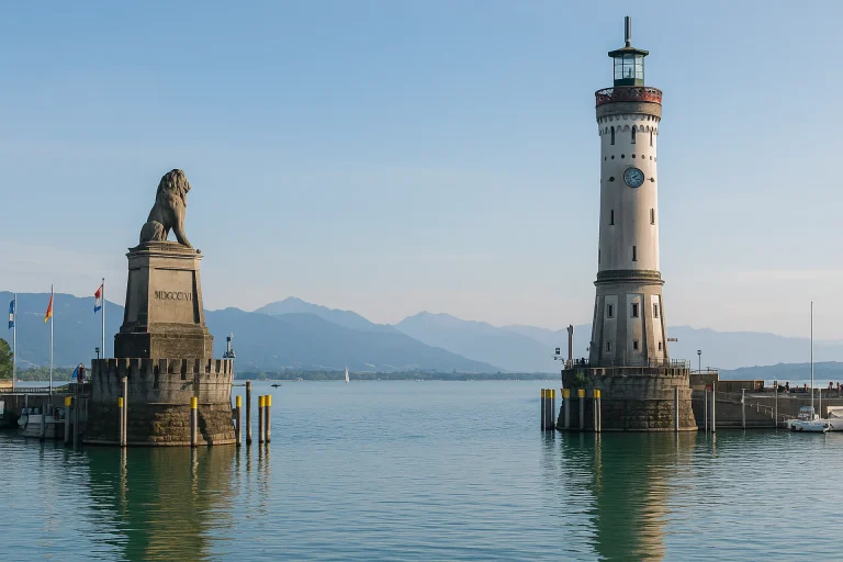 Hafen von Lindau bei Sonnenschein