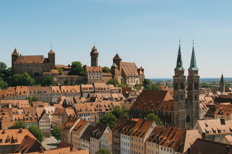 Nürnberg - Stadtansicht bei Sonnenschein