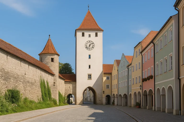 Schongau - Mittelalterliche Stadtmitte mit Uhrturm