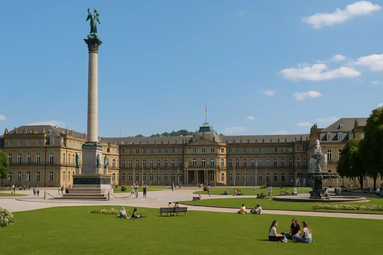 Stuttgart - Schlossplatz bei Sonnenschein